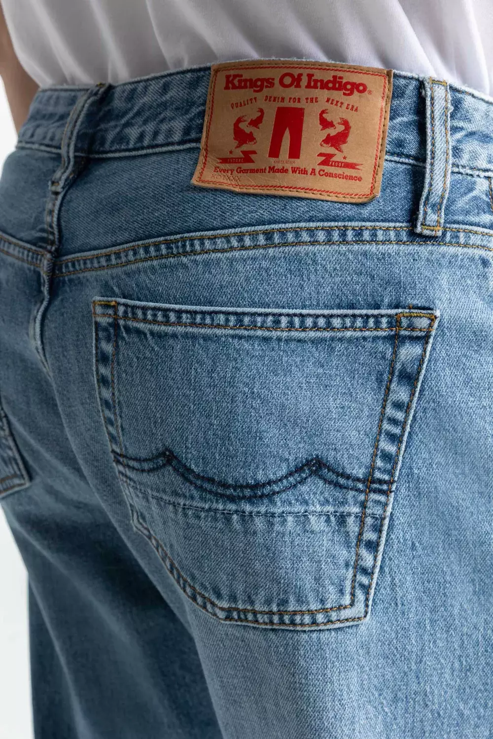 Kings Of Indigo Addo Atria Mid Used Jeans Tapered Leg Herren blau 